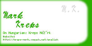 mark kreps business card